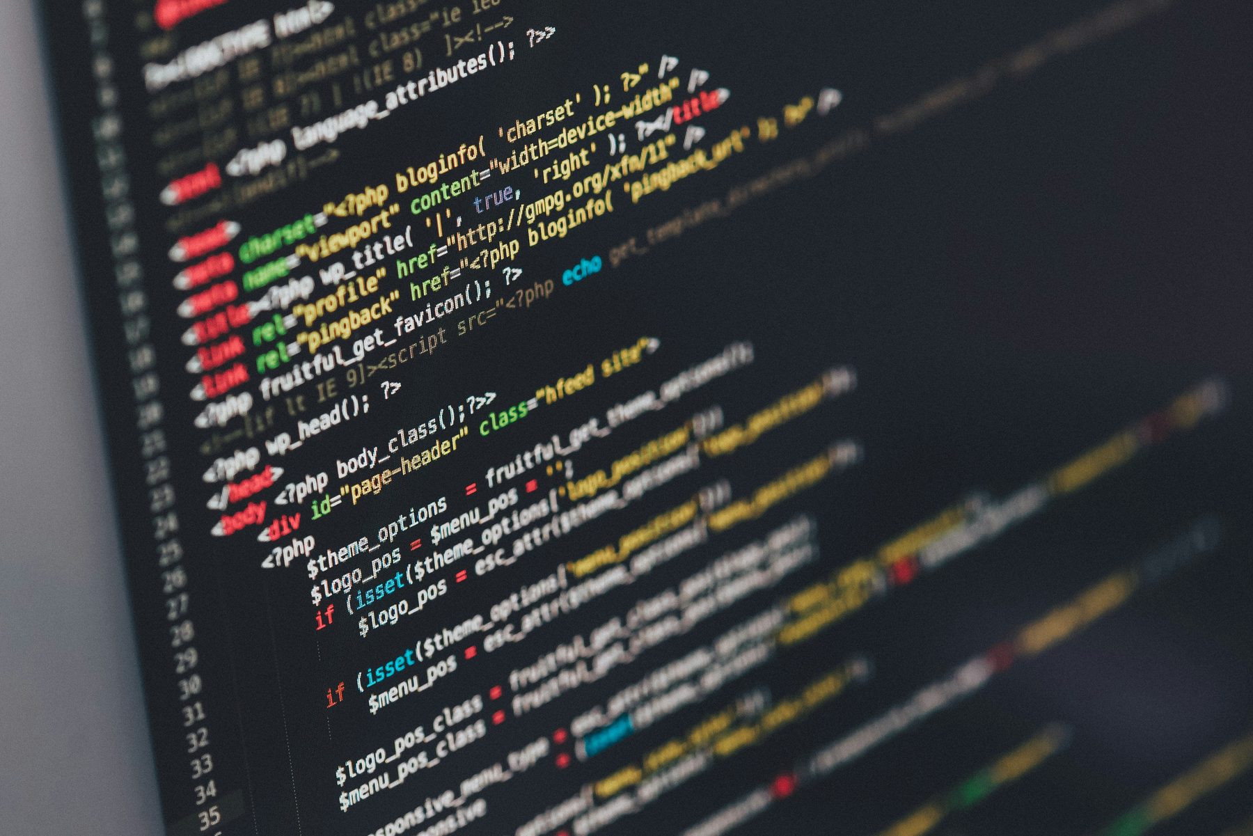 Close-up of website code on a screen
